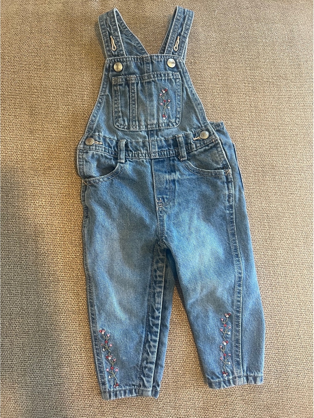Old Navy Embroidered Denim Overalls